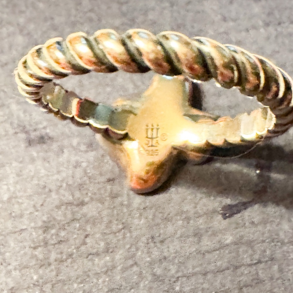 Retired James Avery Texas Lone Star State Sterling Silver 925 Ring - size 6 - Picture 2 of 2